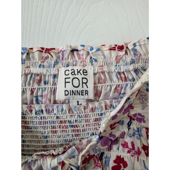 Cake for dinner Floral Mini Smocked Dress L - Picture 5 of 11